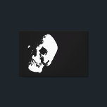 Sepia Skull Pop Art Wrapped Canvas - 3 Canvases Se<br><div class="desc">Sepia Effect Skull Pop Art Picture - Humourous College Comic Pop Art - Fantasy Rock Punk Heavy Metal</div>