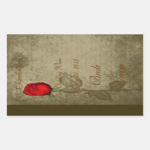 Sepia Spot Colour Red Rosebud Wedding Wine2 Sticker
