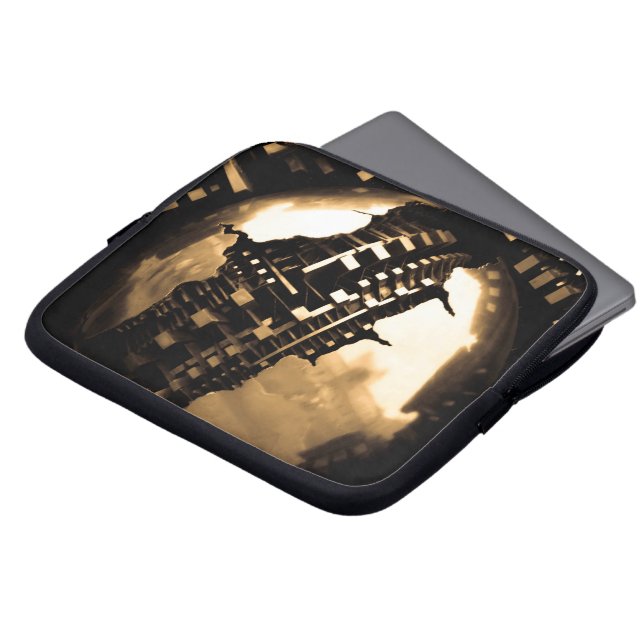 Sepia Steampunk  Laptop Sleeve (Front Top)