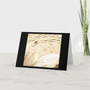 Sepia Swan Greeting Card