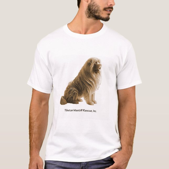 Sepia Tibetan Mastiff T-Shirt (Front)