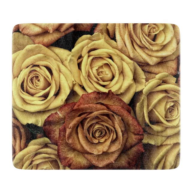Sepia Tinted Roses Cutting Board (Front)