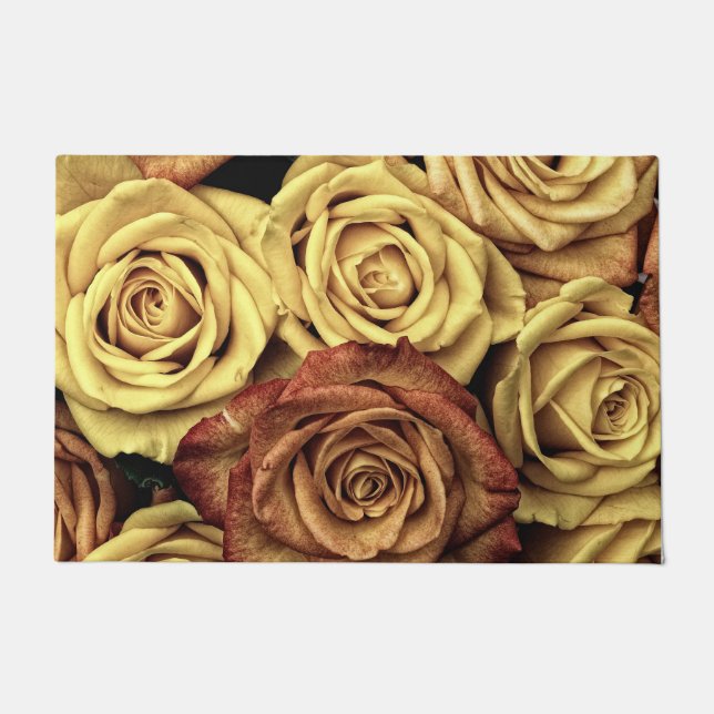 Sepia Tinted Roses Doormat (Front)