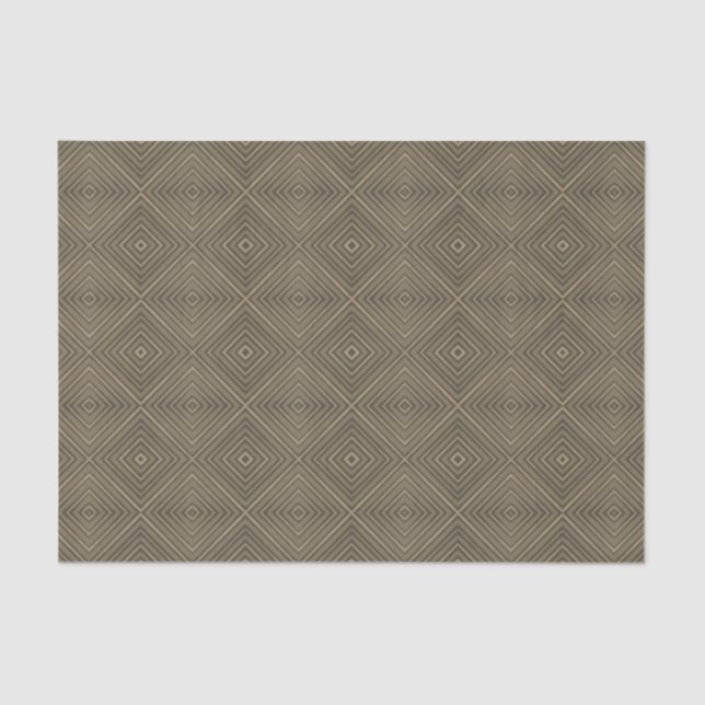 Sepia Tone Hypnotic Diamond Modern Pop Art Tissue Paper (Front)