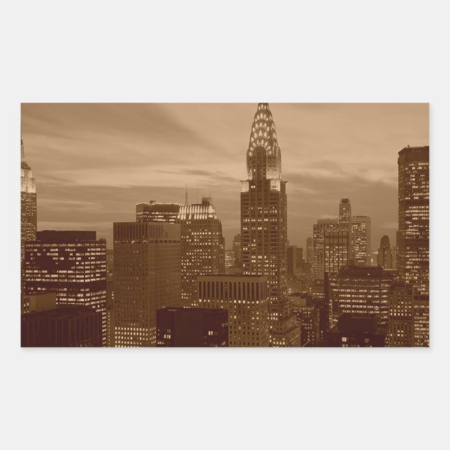 Sepia Tone New York City Sticker (Front)