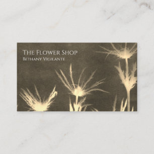 Sepia Toned Brown Flower Carte de visite
