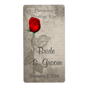 Sepia Vintage Spot Couleur Rouge Rosebud Mariage V