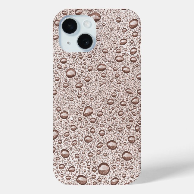 Sepia water droplets Case-Mate iPhone case (Back)