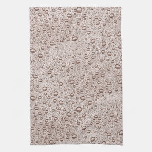 Sepia water droplets kitchen towel
