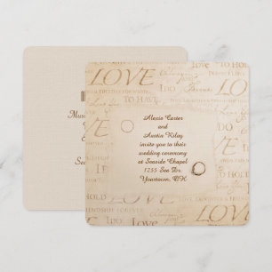 Sepia Wedding Invitation