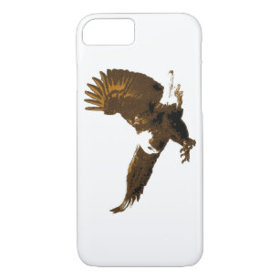 Sepia White Landing Eagle iPhone 7 Coque