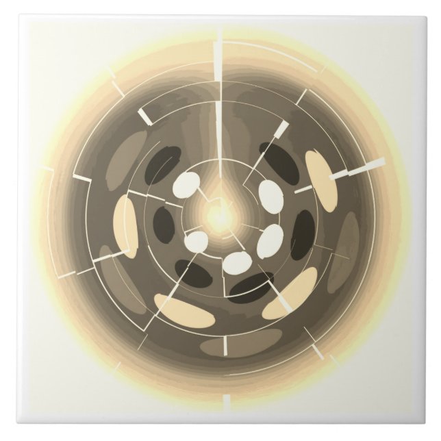 Sepia world art tile (Front)