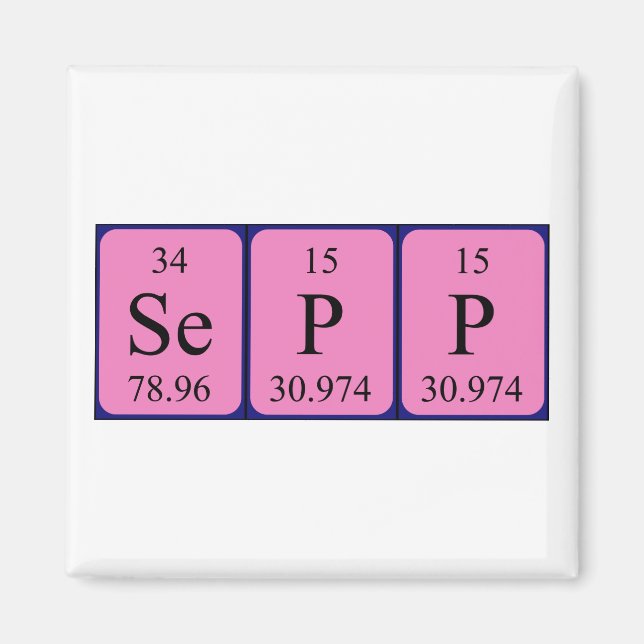 Sepp periodic table name magnet (Front)