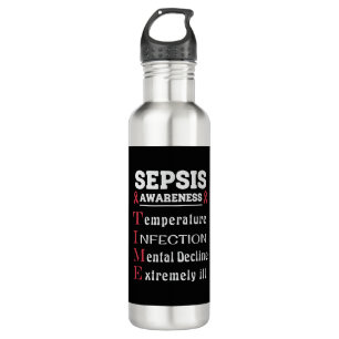 Sepsis Awareness T.I.M.E. Guide 710 Ml Water Bottle