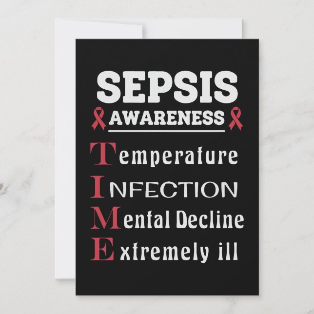 Sepsis Awareness T.I.M.E. Guide Invitation (Front)