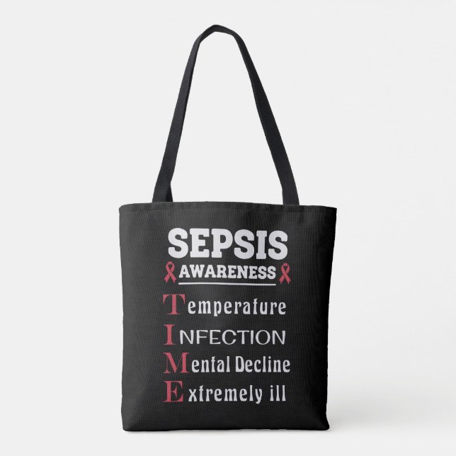 Sepsis Awareness T.I.M.E. Guide Tote Bag (Back)