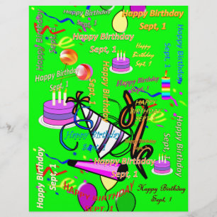 sept, 1 kids birthday flyer