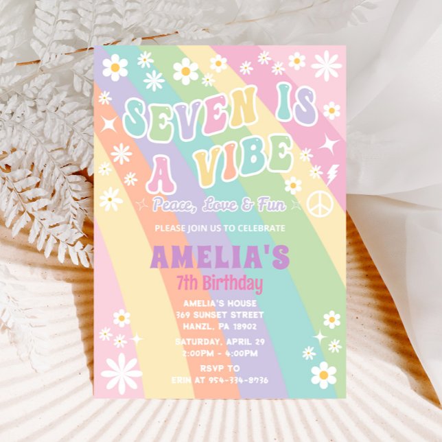 Sept est une invitation à l'anniversaire vibe (Créateur téléchargé)