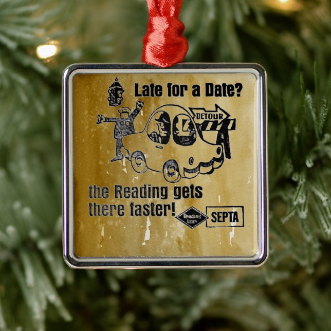 Septa Reading Lines Service Metal Ornament (Tree)