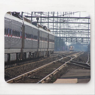 Septa Regional Rail Trains Late Day Meet Mouse Pad