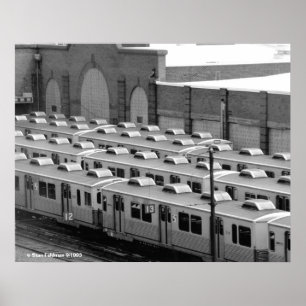 Septa Transit M-3 Market Frankford Blue Line Cars Poster