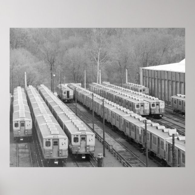 Septa Transit M-3 Market Frankford  Line Cars wide Poster (Front)