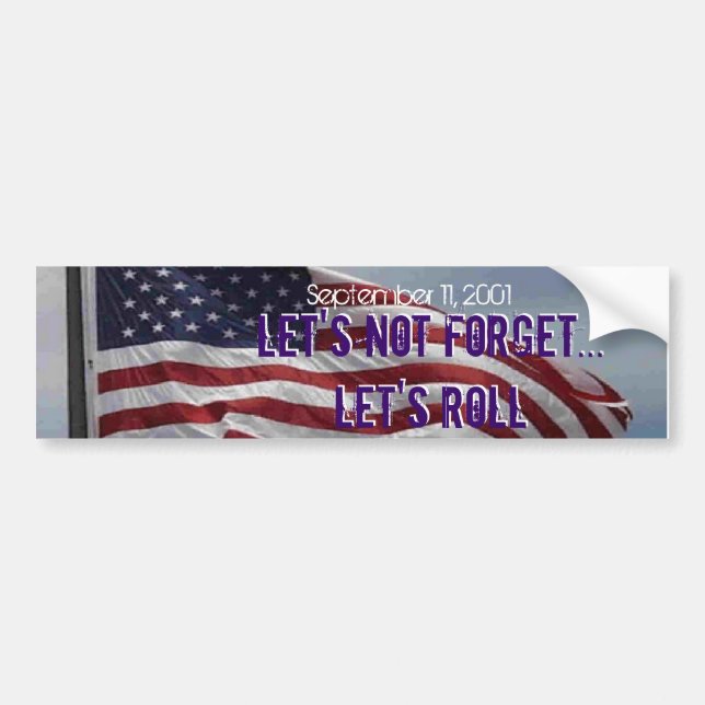 September 11, 2001 bumper sticker (Front)