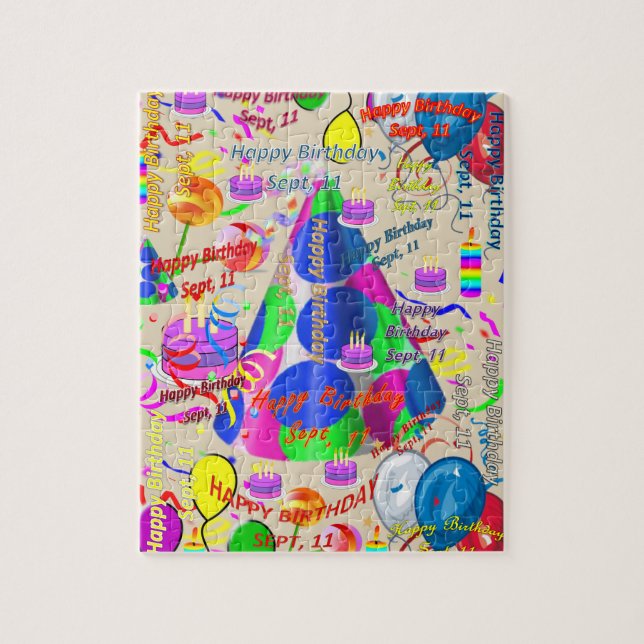 September, 11 Birthday Jigsaw Puzzle (Vertical)