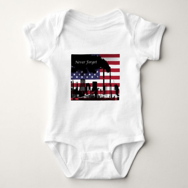 September 11 Never Forget Baby Bodysuit (Front)