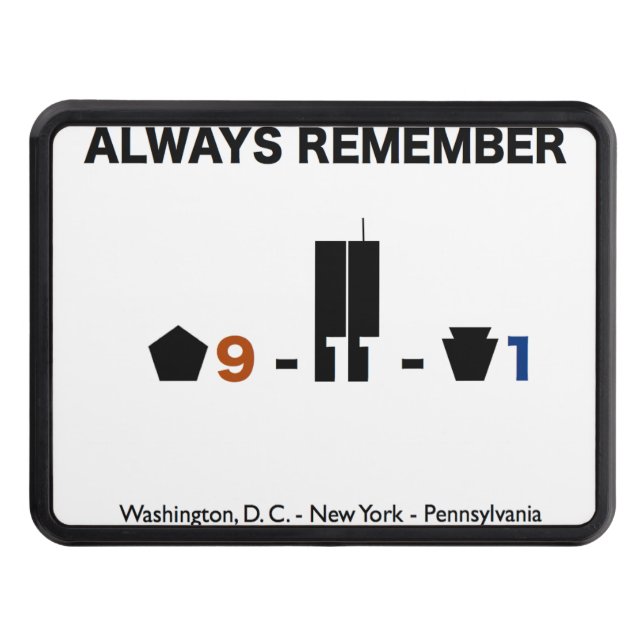 September 11 Remembrance Trailer Hitch Cover (Front)