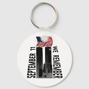 September 11 We Remember Memorial Tribute Keychain