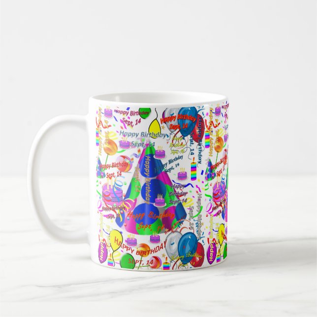 September, 14 Birthday Mug (Left)