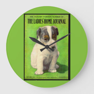 September 1906 Ladies Home Journal cover puppy Large Clock