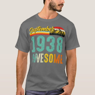 September 1938 Birthday Gift Shirt Vintage Septemb