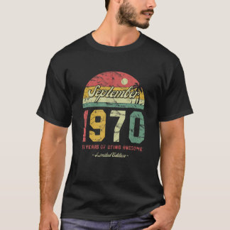 September 1970 51 Years Of Being Awesome Birthday T-Shirt