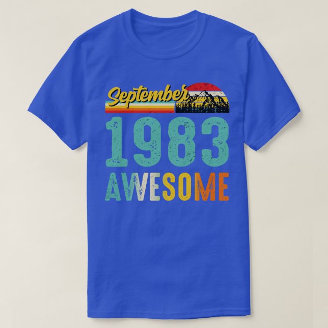 September 1983 Birthday Gift Shirt Vintage Septemb (Design Front)