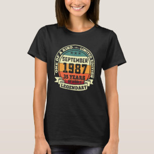 September 1987 35th Birthday 35 Years Of Being Leg T-Shirt