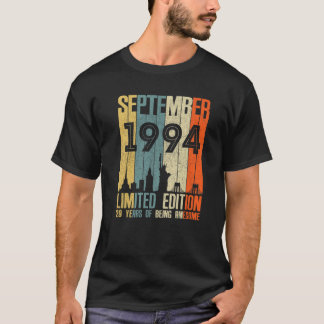 September 1994 29 Birthday 29 Year Old 1994 Birthd T-Shirt