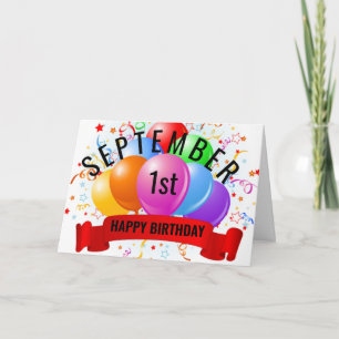 September 1st Birthday  Card