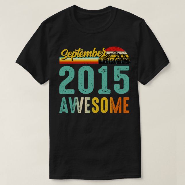 September 2015 Birthday Gift Shirt Vintage Septemb (Design Front)
