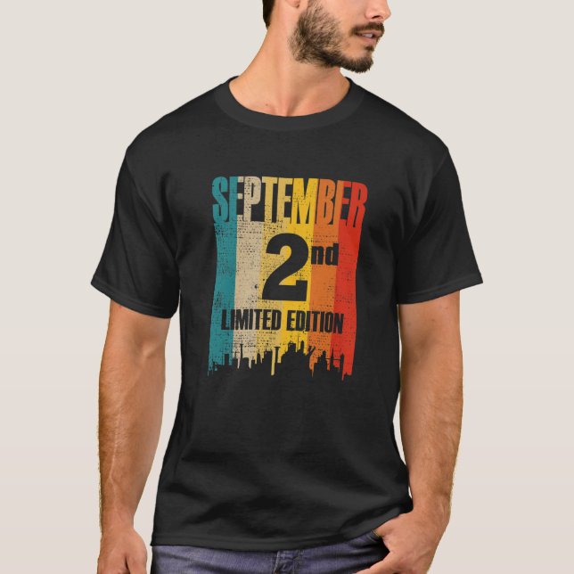September 2 Limited Edition Month 9 Day 2 Retro Vi T-Shirt (Front)