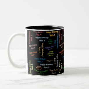 September, 3 Birthday Mug