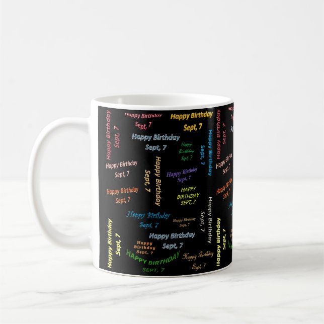 September, 7 Birthday Mug (Left)