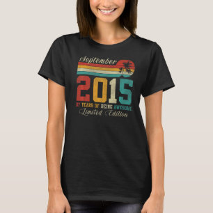 September 7 Year Old Vintage 2015 7th Birthday T-Shirt