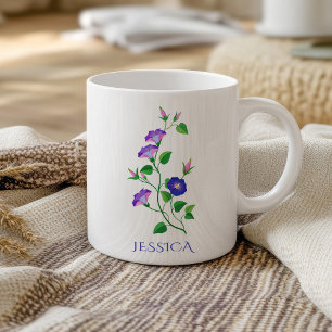 September Birth Month Flower Purple Morning Glory Coffee Mug