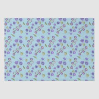 September Birth Month Flowers Aster Morning Glory Tissue Paper