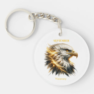September Birth Month Spirit Animal Eagle Gift Keychain