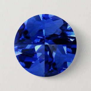 September Birthstone Gems 2 Inch Round Button