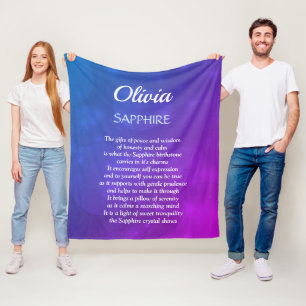 September Birthstone Sapphire design Fleece Blanket