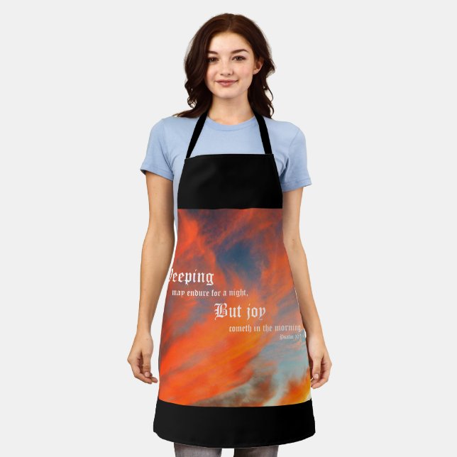 September Clouds with Psalm 30:5 Apron (Worn)